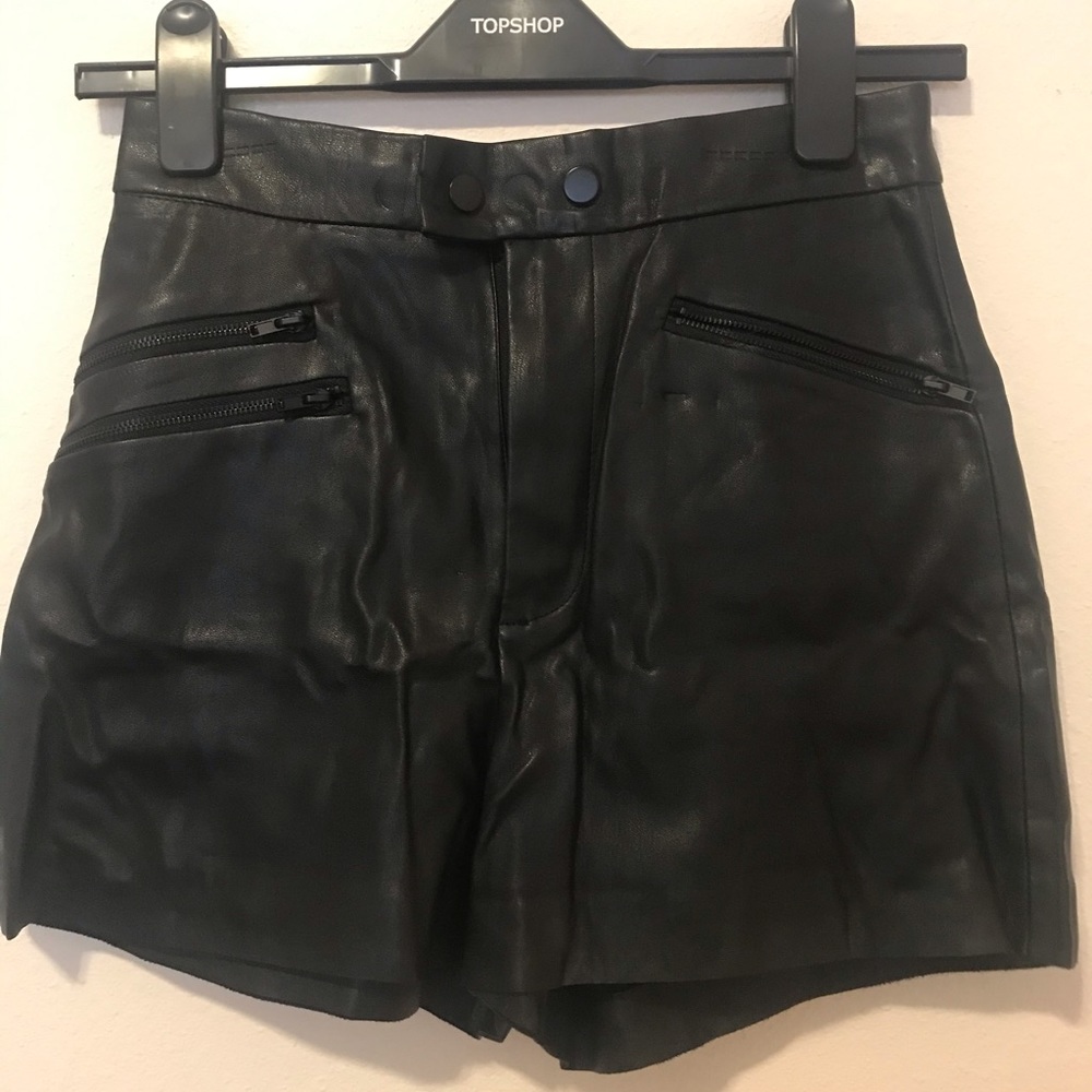 Zara Faux Leather Shorts
